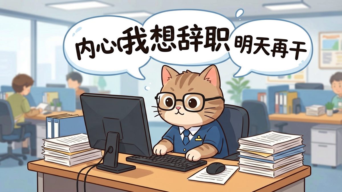 周一早上：肉体已到岗，灵魂还在床上。