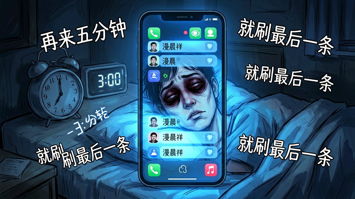 熬夜不是因为不困，是因为舍不得睡。