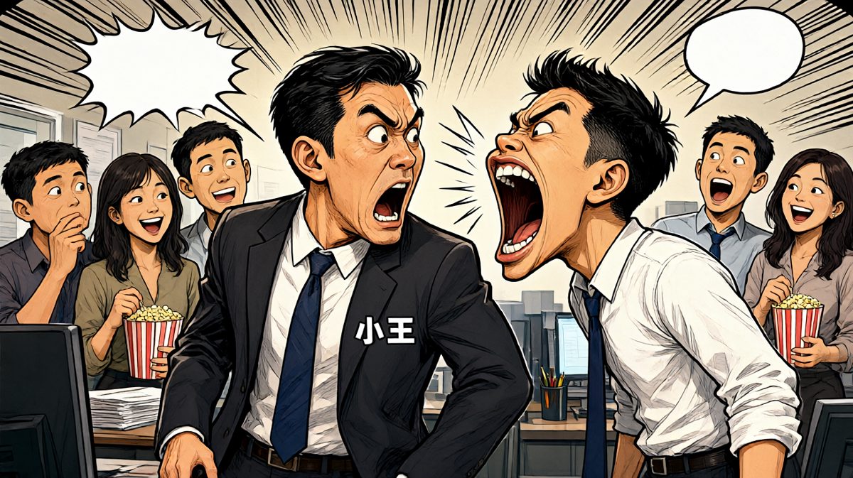 第三幕：老板怒吼 vs 小王反弹，办公室瞬间变成'嘴仗战场'。