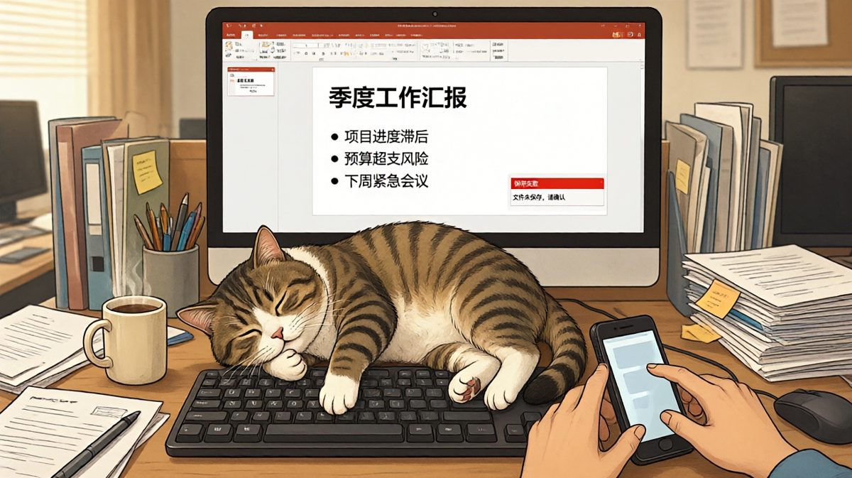 本喵在帮你检查工作，别吵我睡觉！