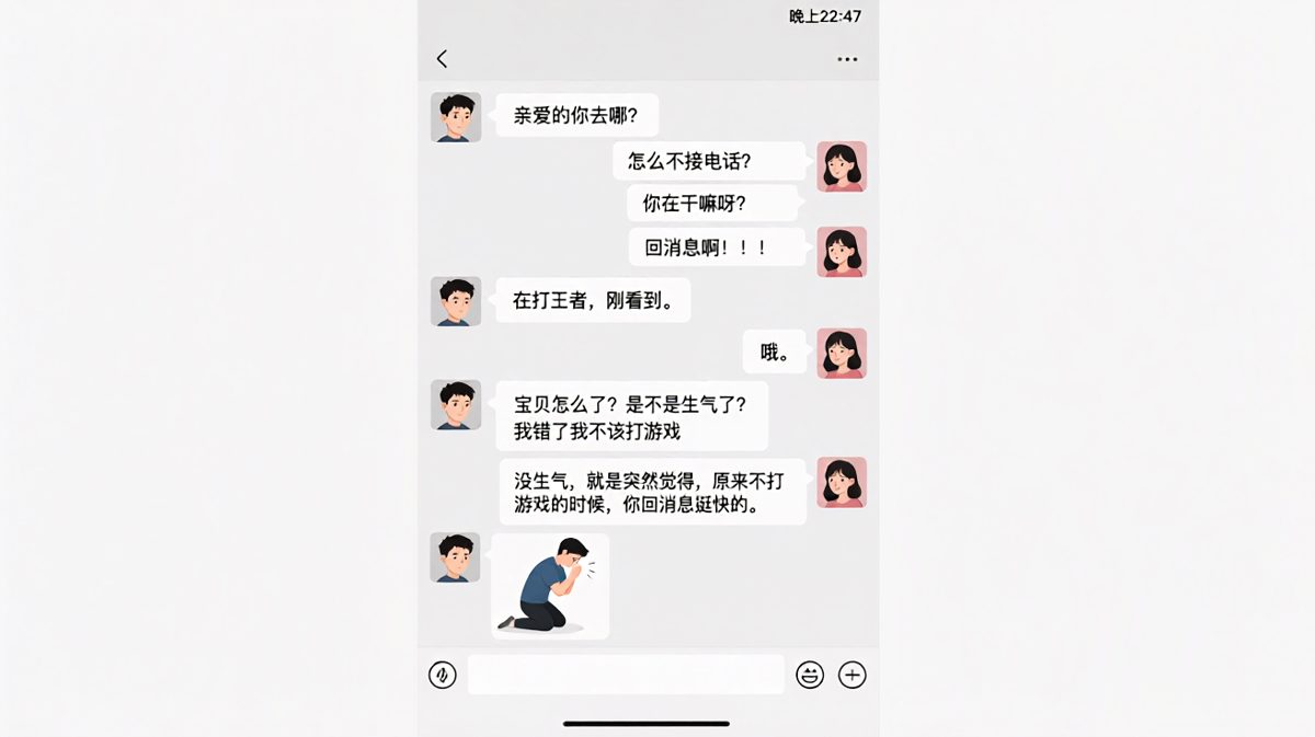 男生打游戏忽略女友，最后被女友一句话精准扎心，当场下跪求饶