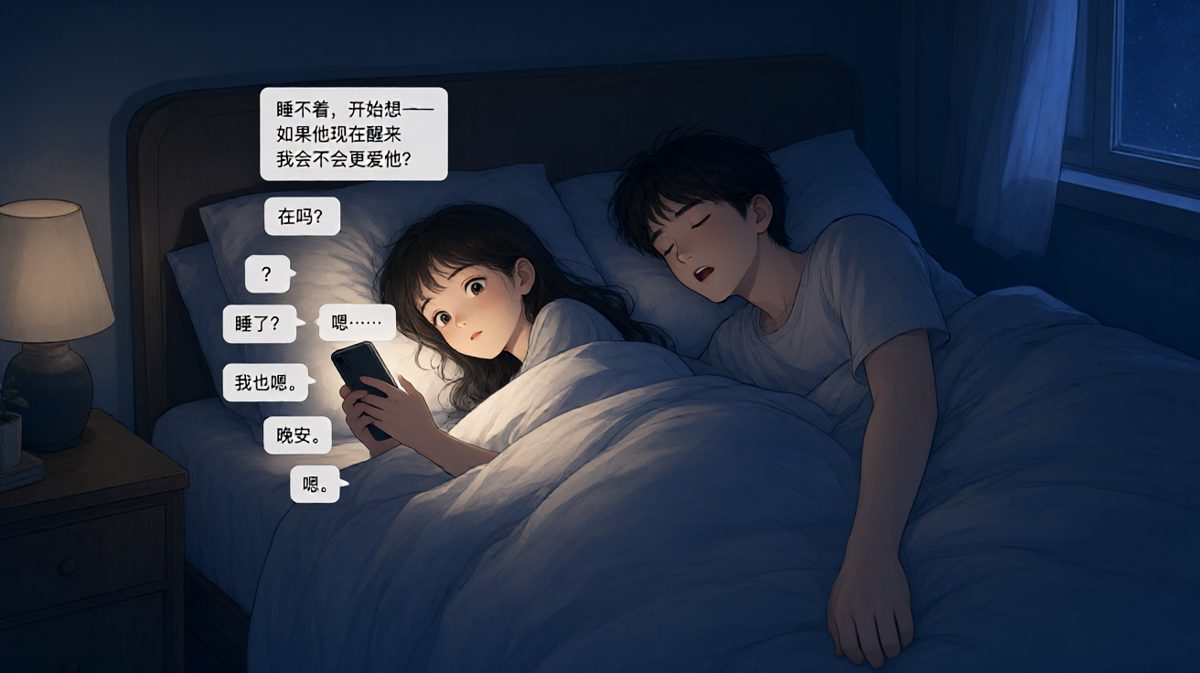 深夜睡梦中的一次'嗯'——情侣之间最温柔的废话文学。