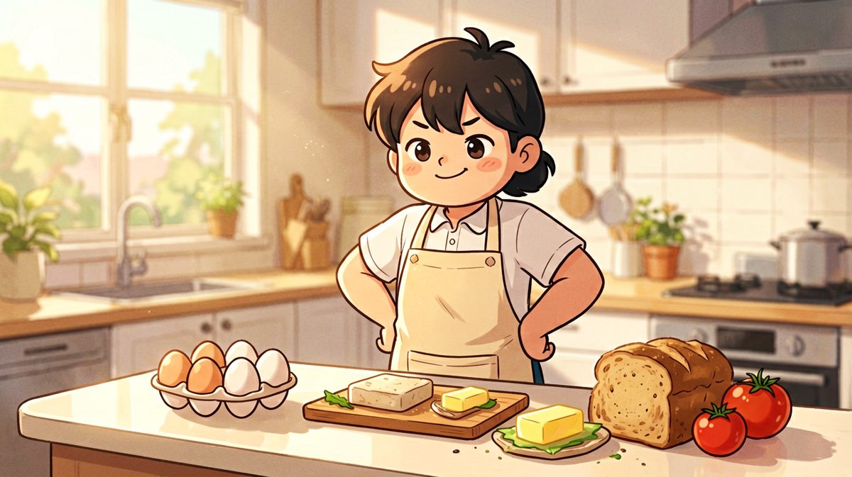 格子一：信心满满的早餐大作战开场