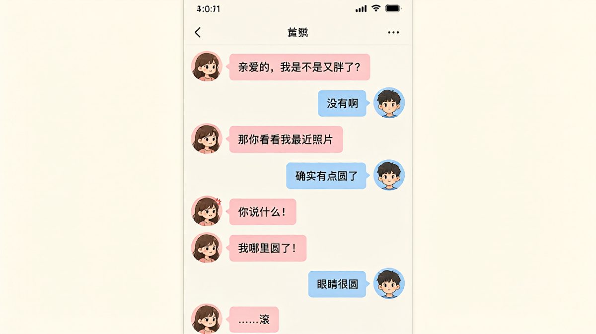 眼睛很圆的经典送命题化解，求生欲拉满的反转。