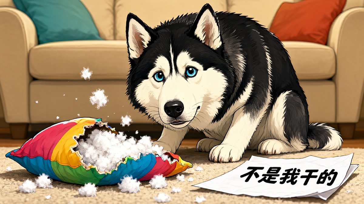 哈士奇：这沙发先动的手。