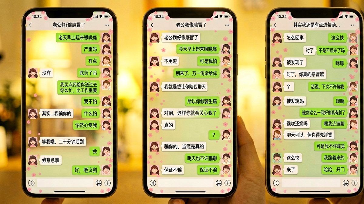 女生假装生病骗男友关心，结果男友跑得比谁都快
