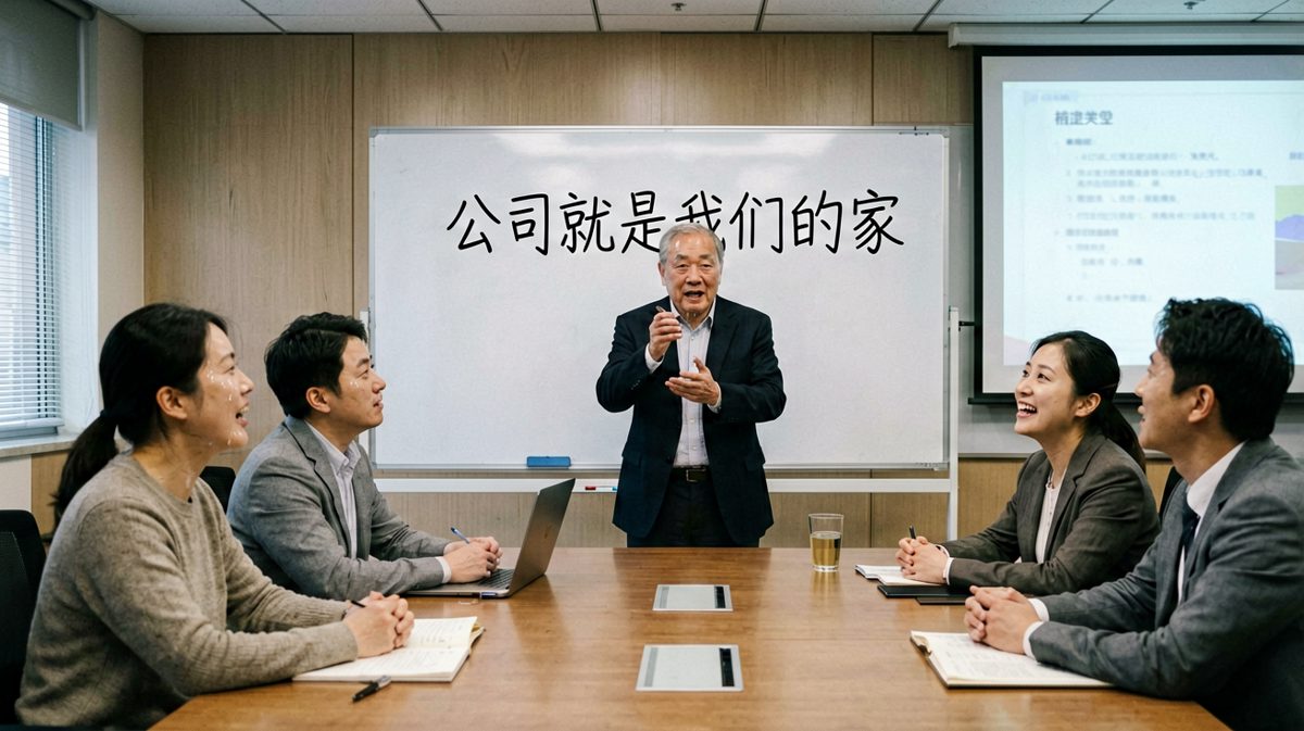 老板：公司就是把你们当家人！员工：那我们能分家产吗？老板：……分什么家产，先把今天的活儿干完！