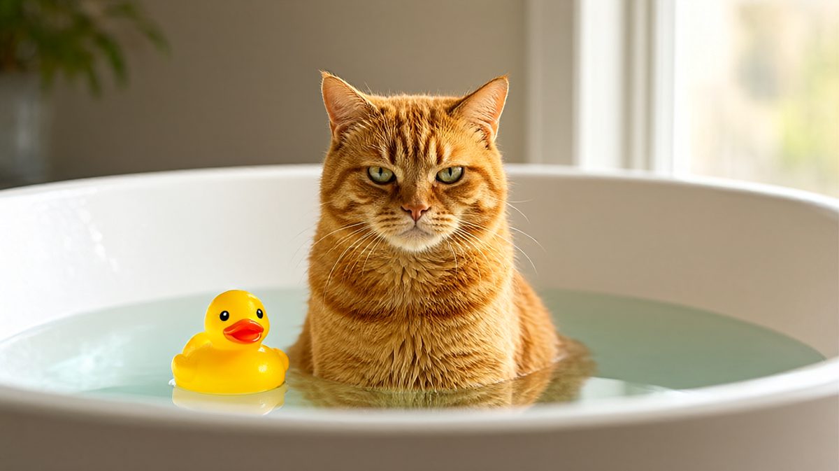 猫：这缸水太少了，我很不满意。