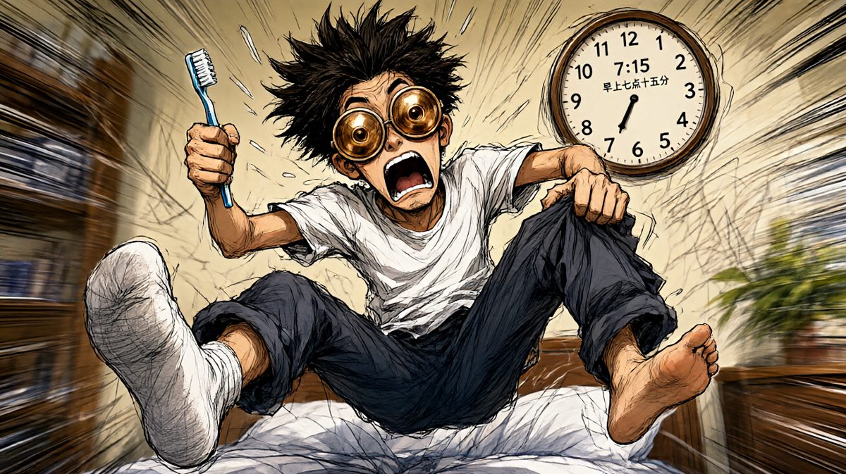 猛然惊醒：还有45分钟就要迟到了！