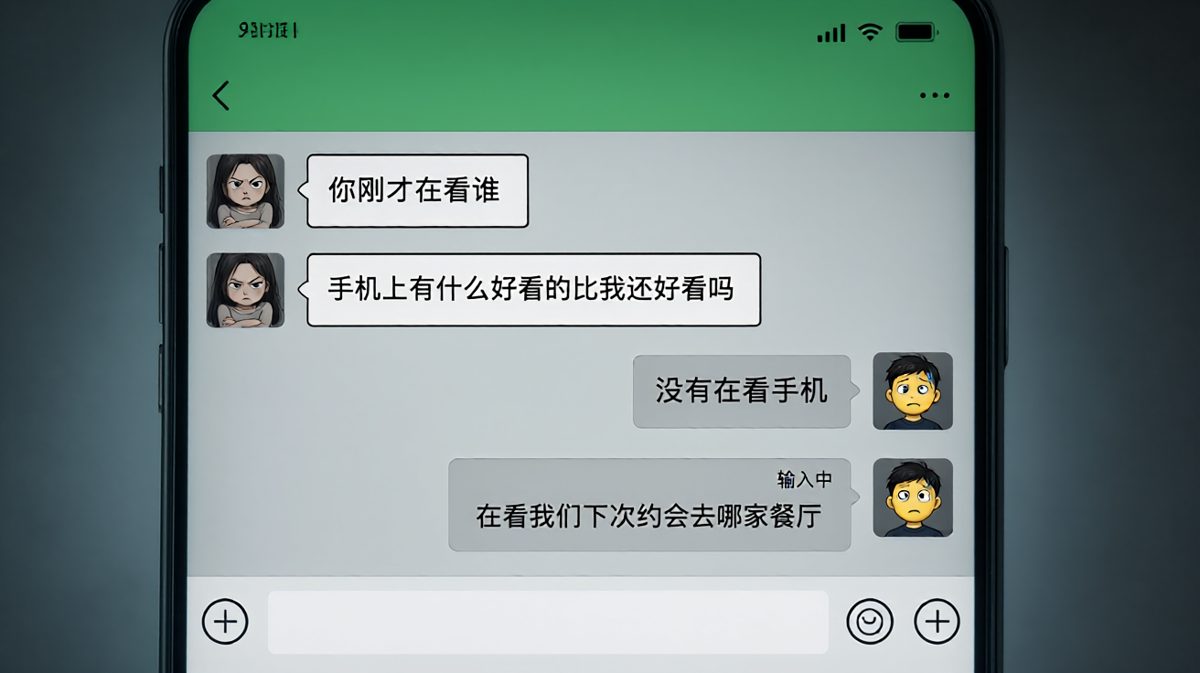 女生抓包男友看手机怀疑出轨，结果男友只是在研究餐厅预订
