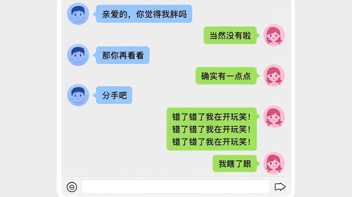 送命题：我胖吗？——直男的死亡三秒钟