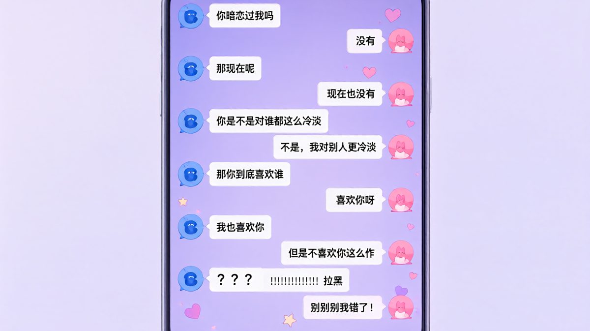 暗恋反转：一句'别这么作'毁掉了整段告白