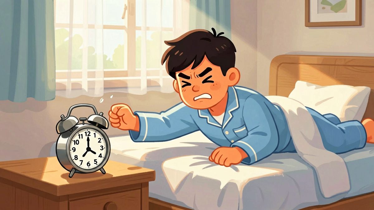闹钟响起，灵魂还在床上挣扎