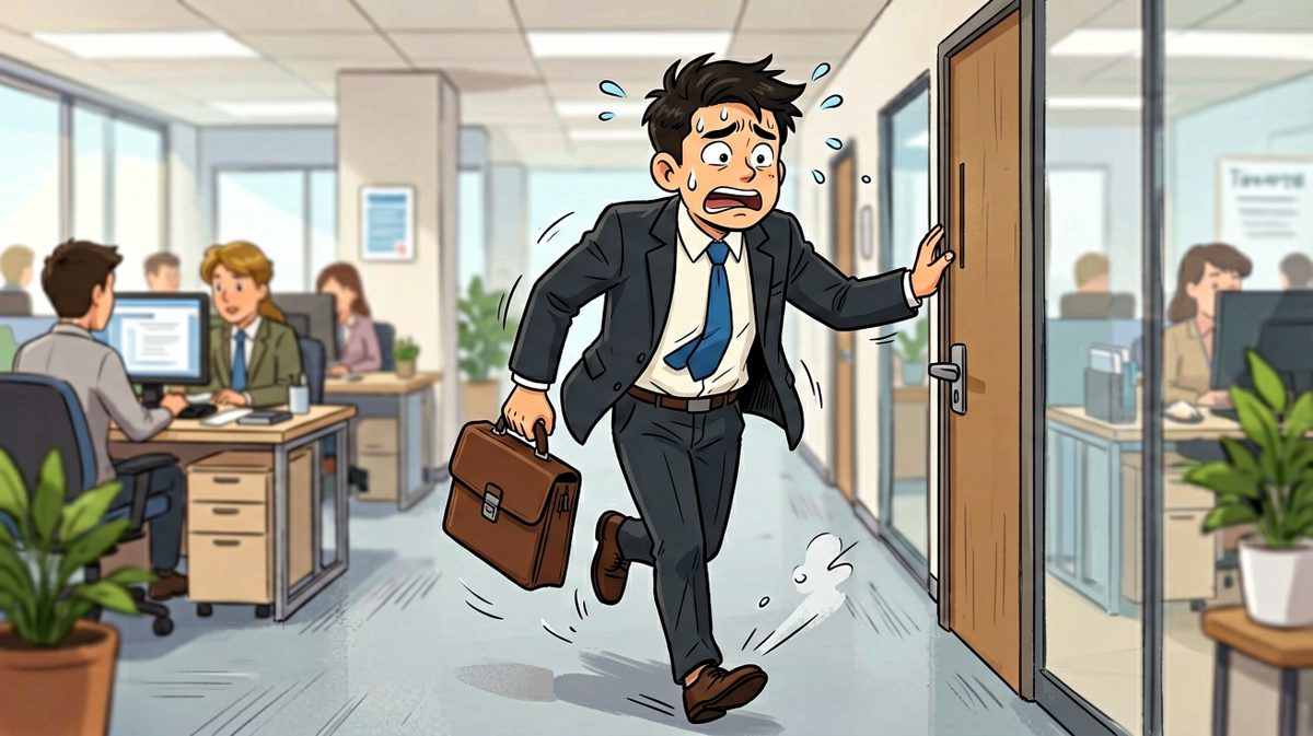 终于赶到公司，气还没喘匀