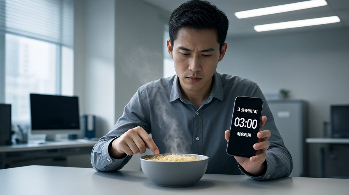 第一格：泡好面，开始倒计时