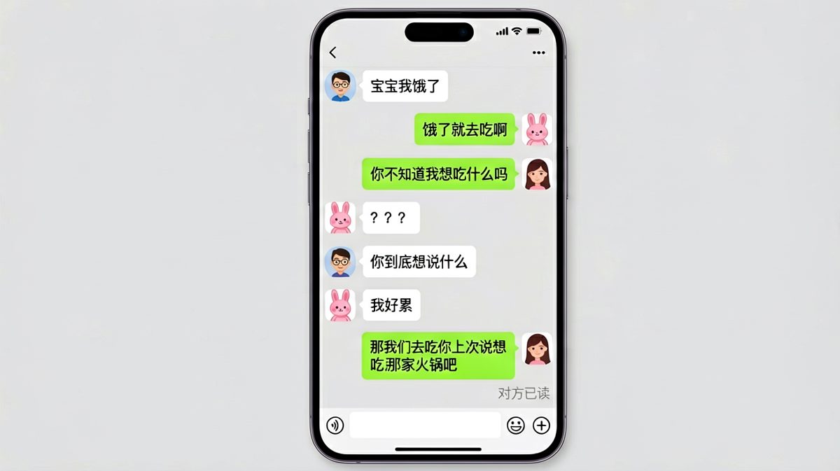 男生装傻骗火锅，女生识破已读不回