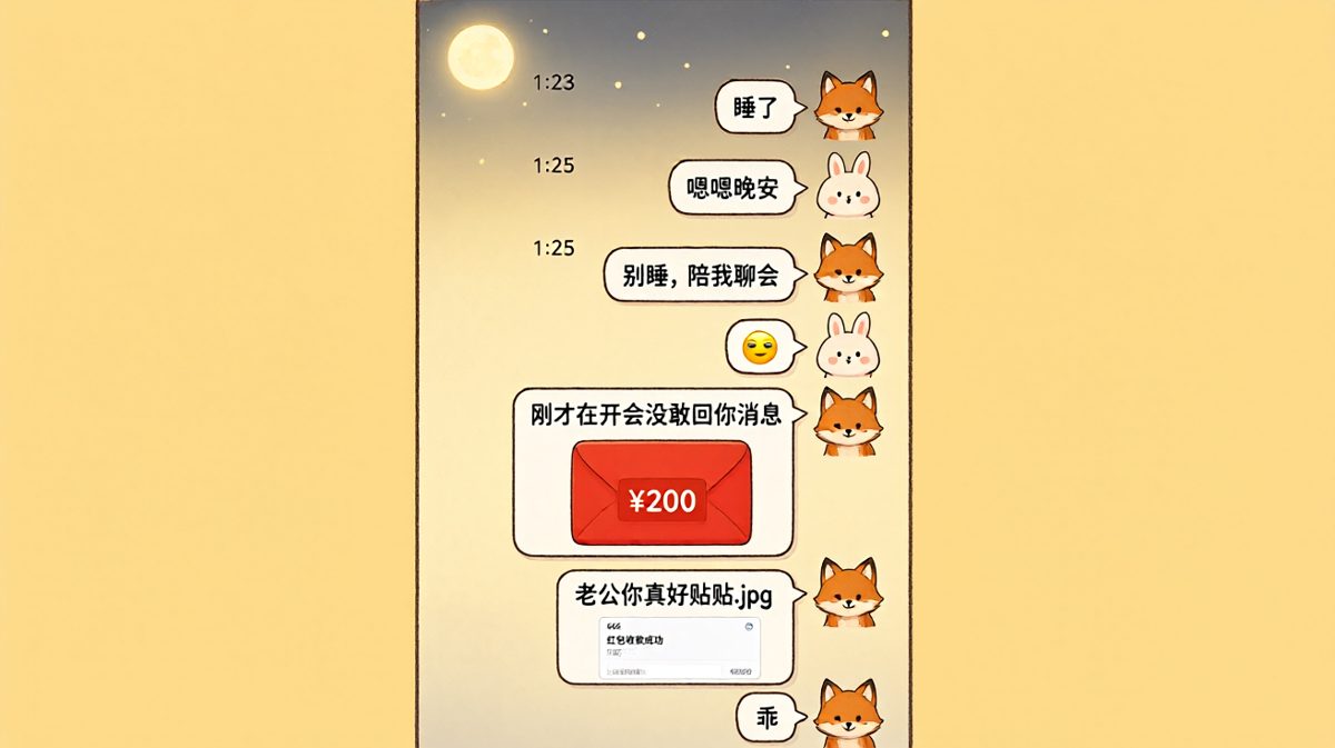 深夜画大饼，红包来封口——最真实的情侣关系