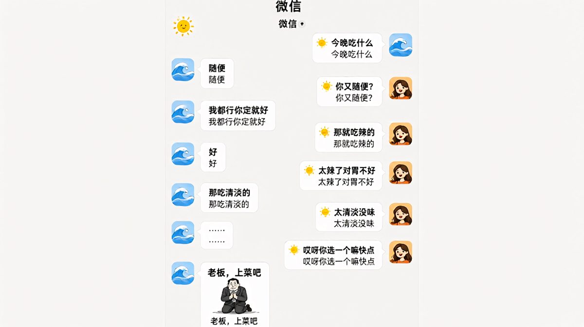 从随便到跪下——点菜这场博弈永远没有赢家