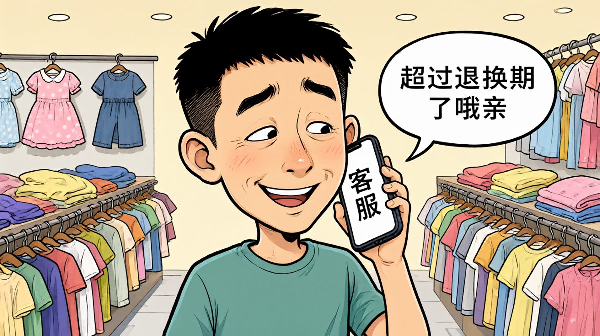 第三格：找客服退货，却被告知超过期限了！
