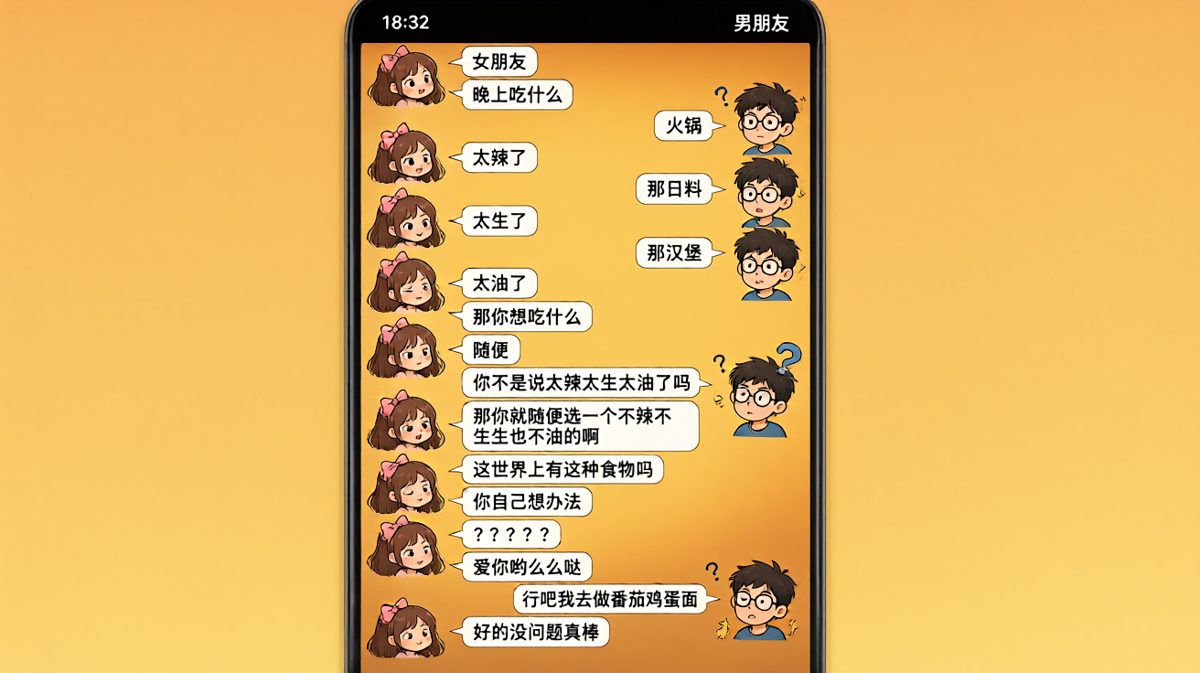 终极选择题：随便等于最难回答，番茄鸡蛋面才是正解
