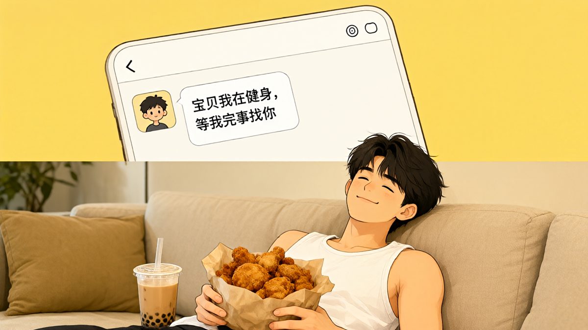 健身的人，吃的是炸鸡