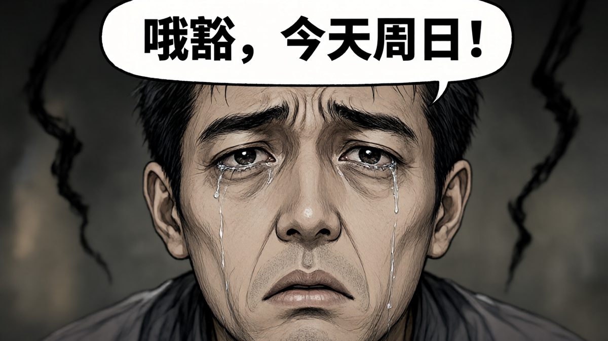 原来今天周日，白慌了一场