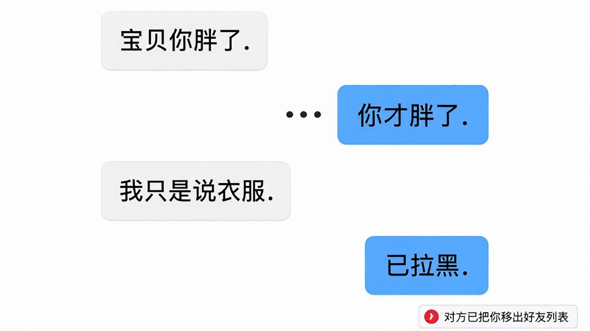 一句没说完的话换来一个永久拉黑