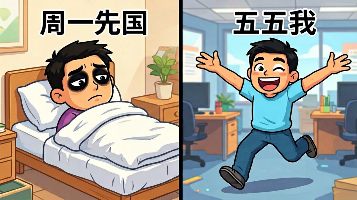 周一和周五，同一个打工人，两种极端人生。