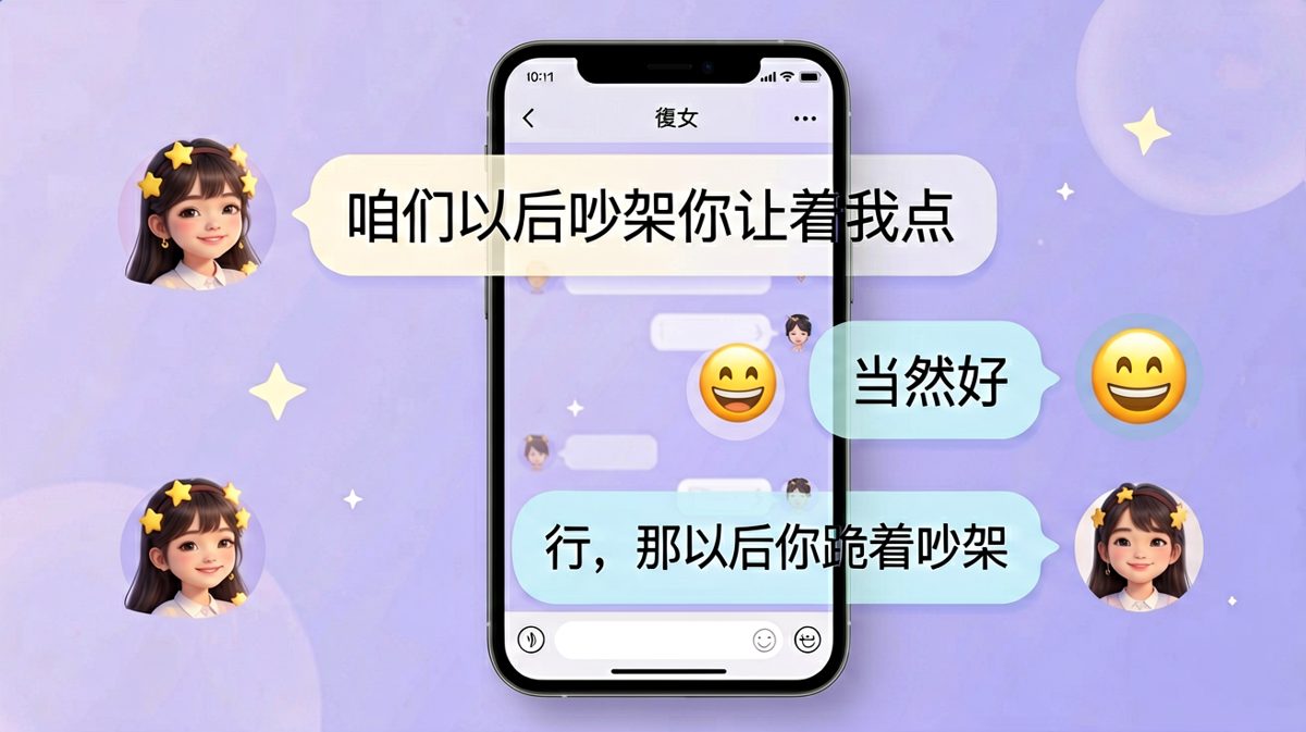 让着她变成让她跪着吵