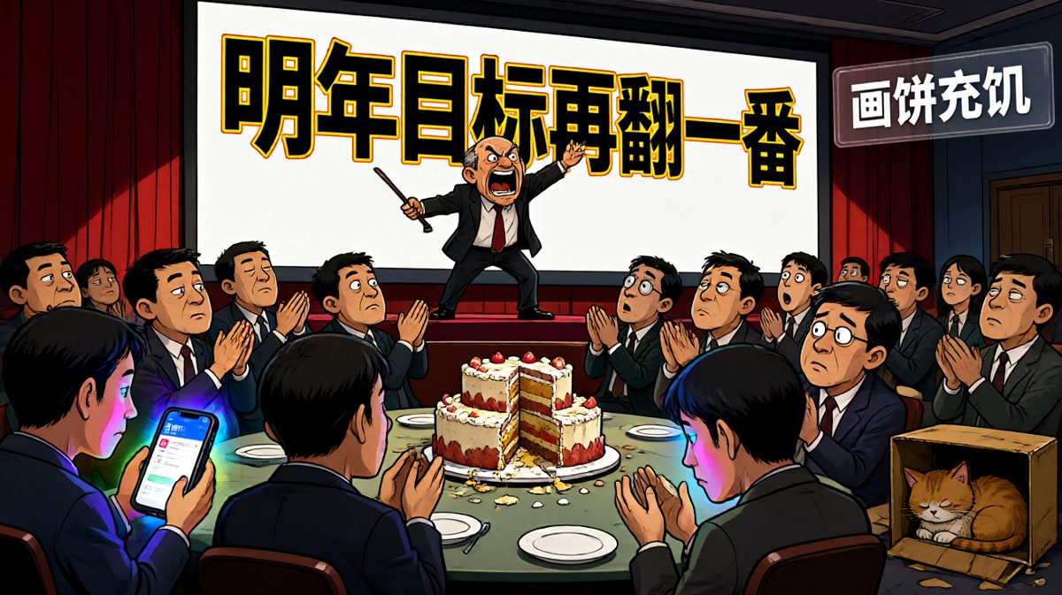 年会现场：老板的饼越来越大，我的发际线越来越高