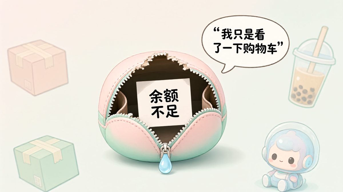 月光族の自我修养：从下单到后悔只需要一秒。