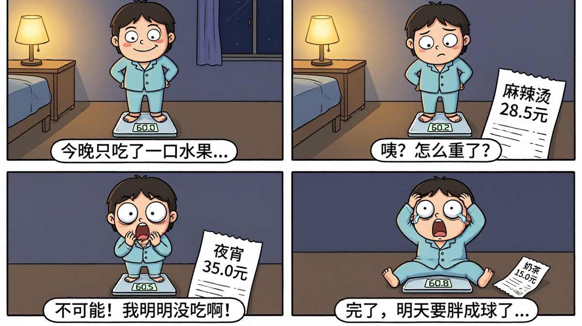 第三格：称体重的瞬间心态崩了
