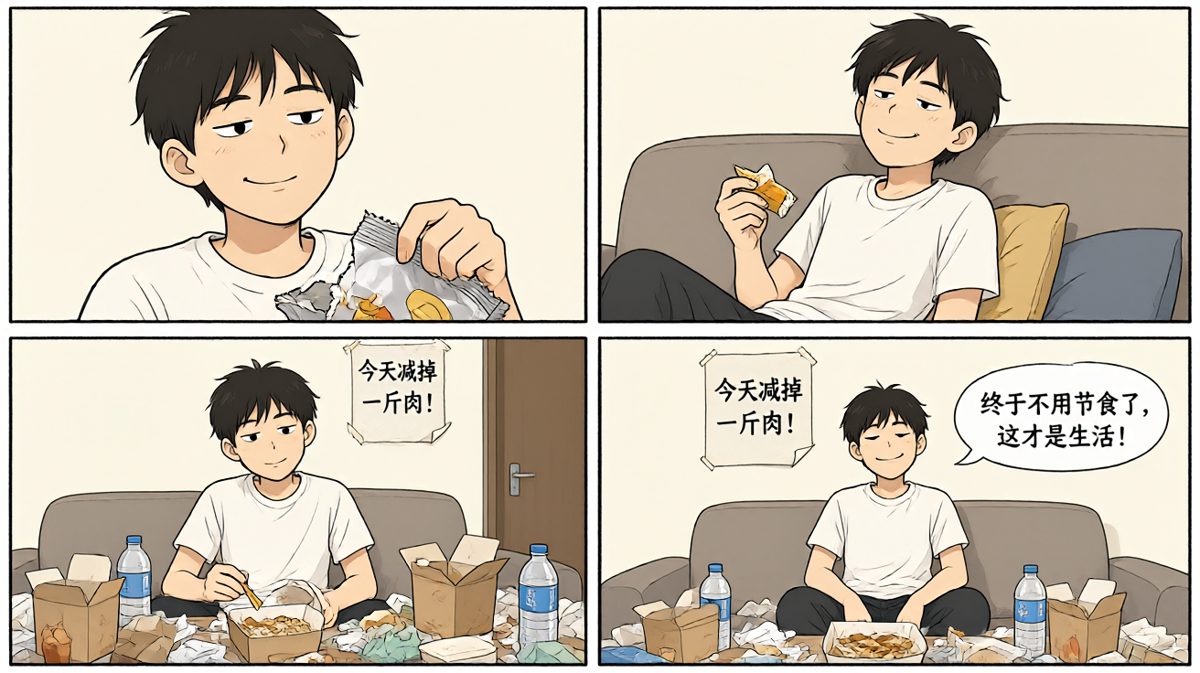 第四格：算了，先吃饱再说