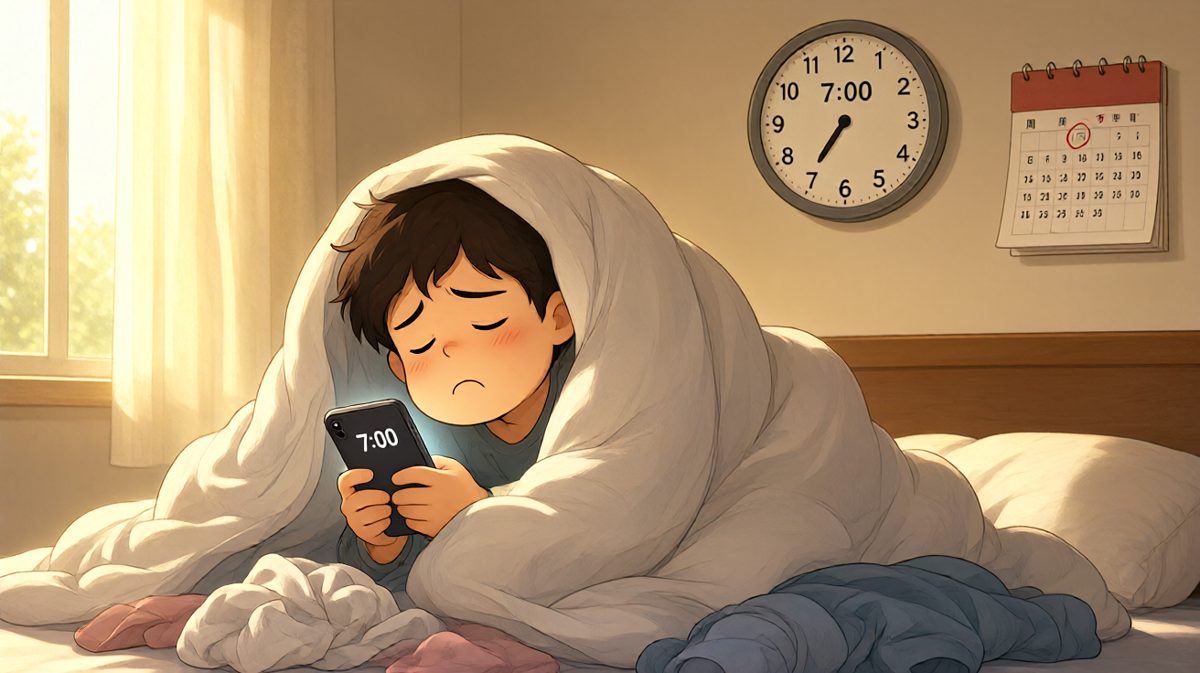 闹钟响了，但灵魂还在赖床。