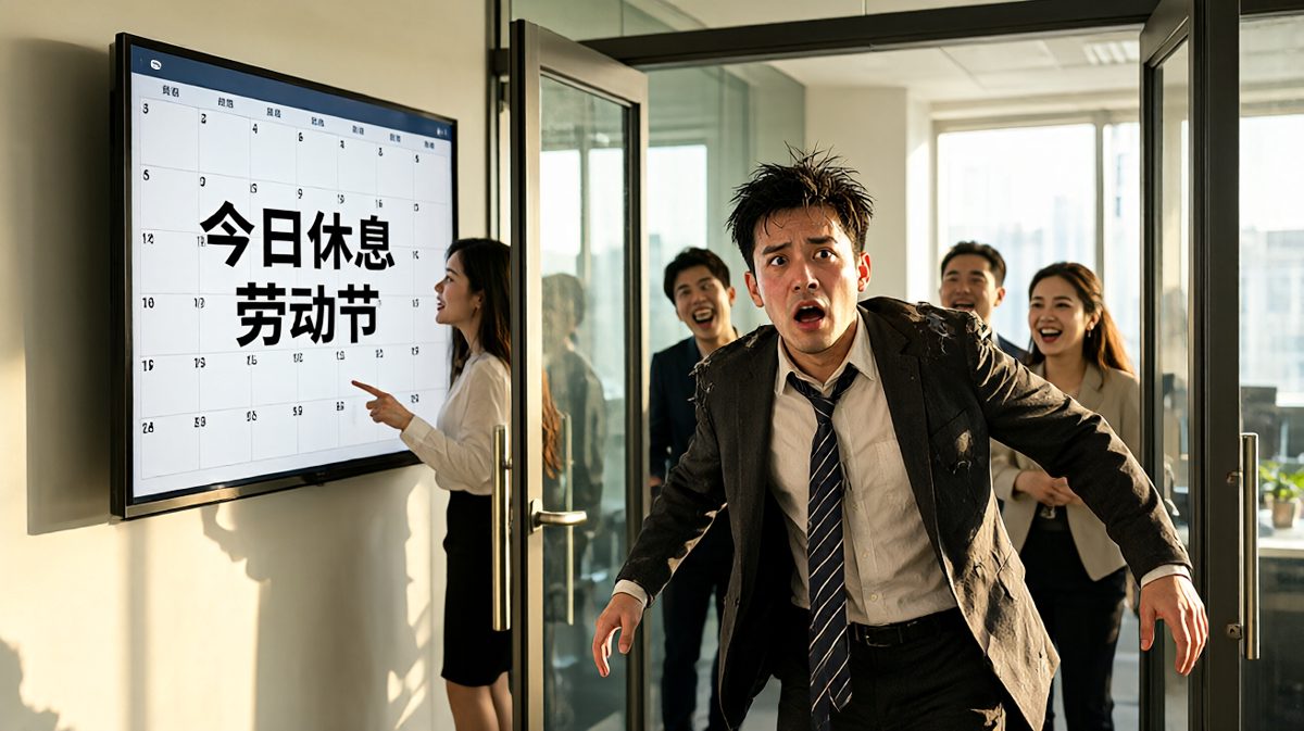 赶到公司才发现——今天放假。