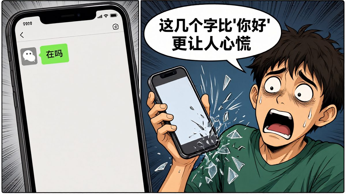 看到'在吗'的瞬间，心脏漏跳一拍