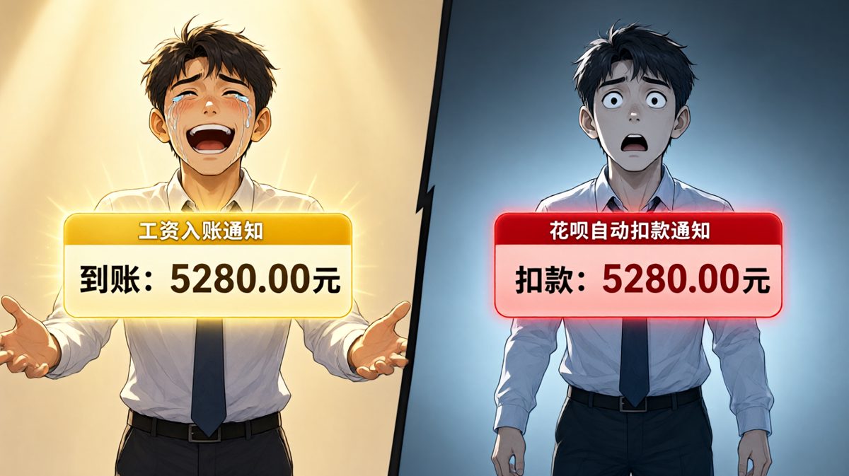 工资到账如闪电，花出去如流水