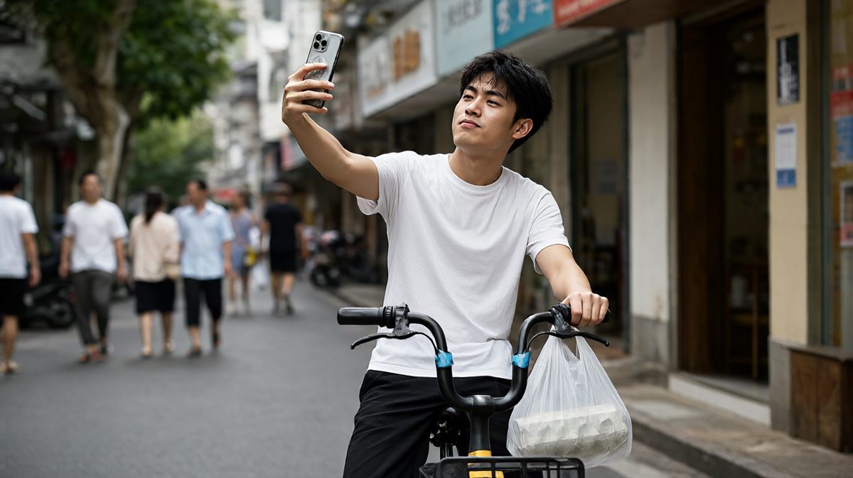 路上阿明自得其乐，完全没在意手里的鸡蛋