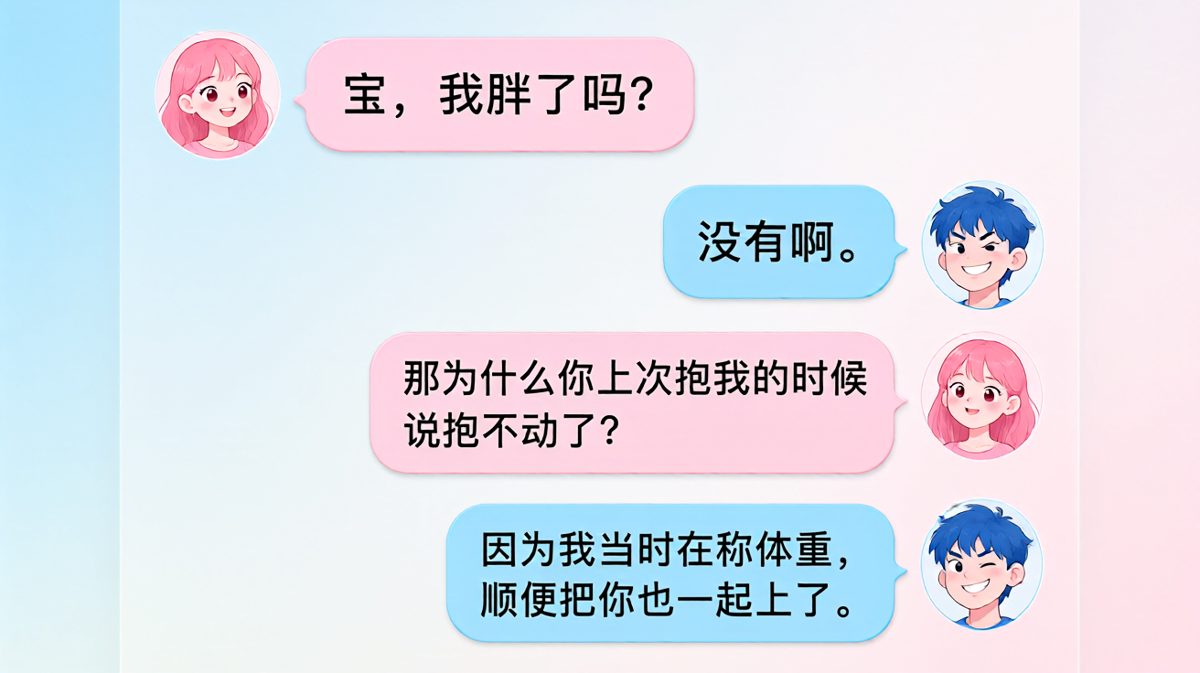 男生吐槽式回答：抱不动是因为连自己一起称了