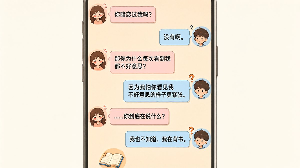男生紧急糊弄：其实是在背课文