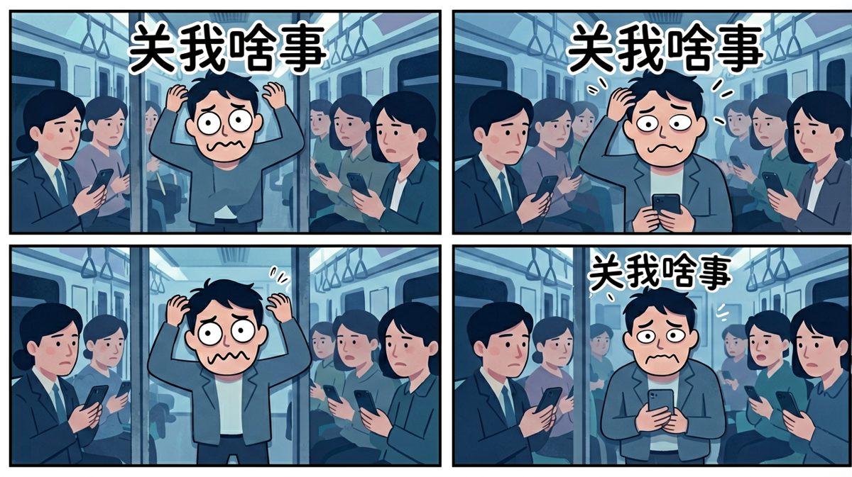 早高峰地铁，被打工人挤成了二维平面