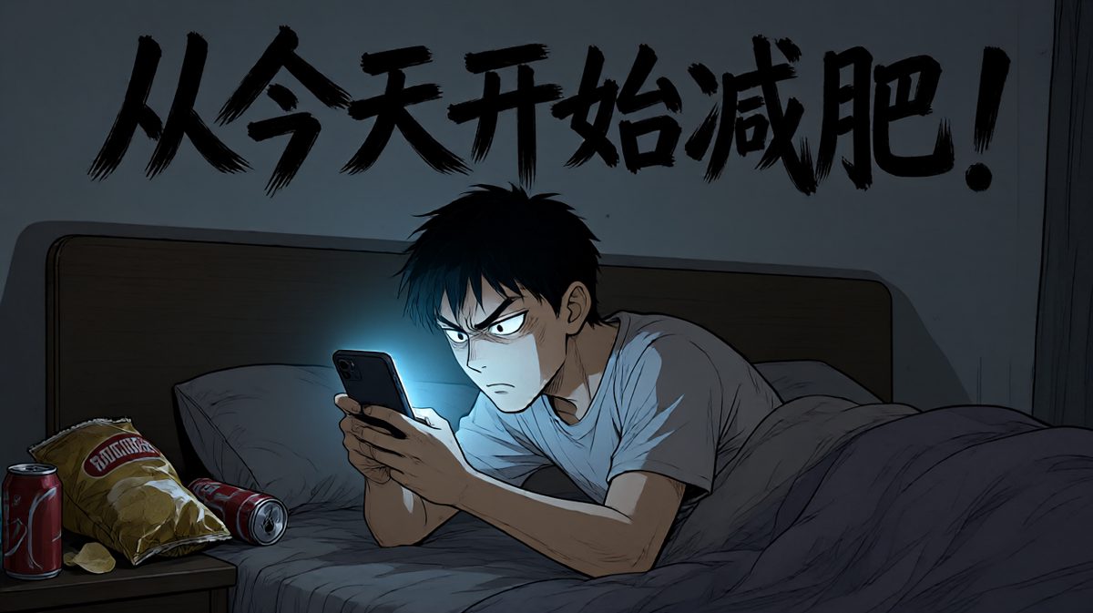 凌晨两点，雄心万丈立下减肥誓言