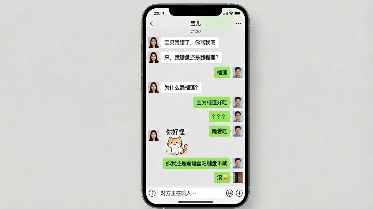 认错认错但理由离谱，跪榴莲是为了跪着吃