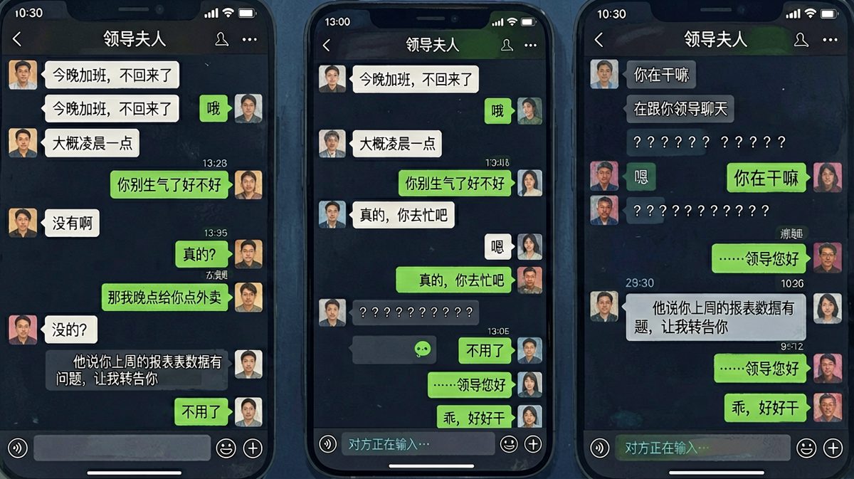 加班借口被拆穿，领导夫人亲自下场整顿