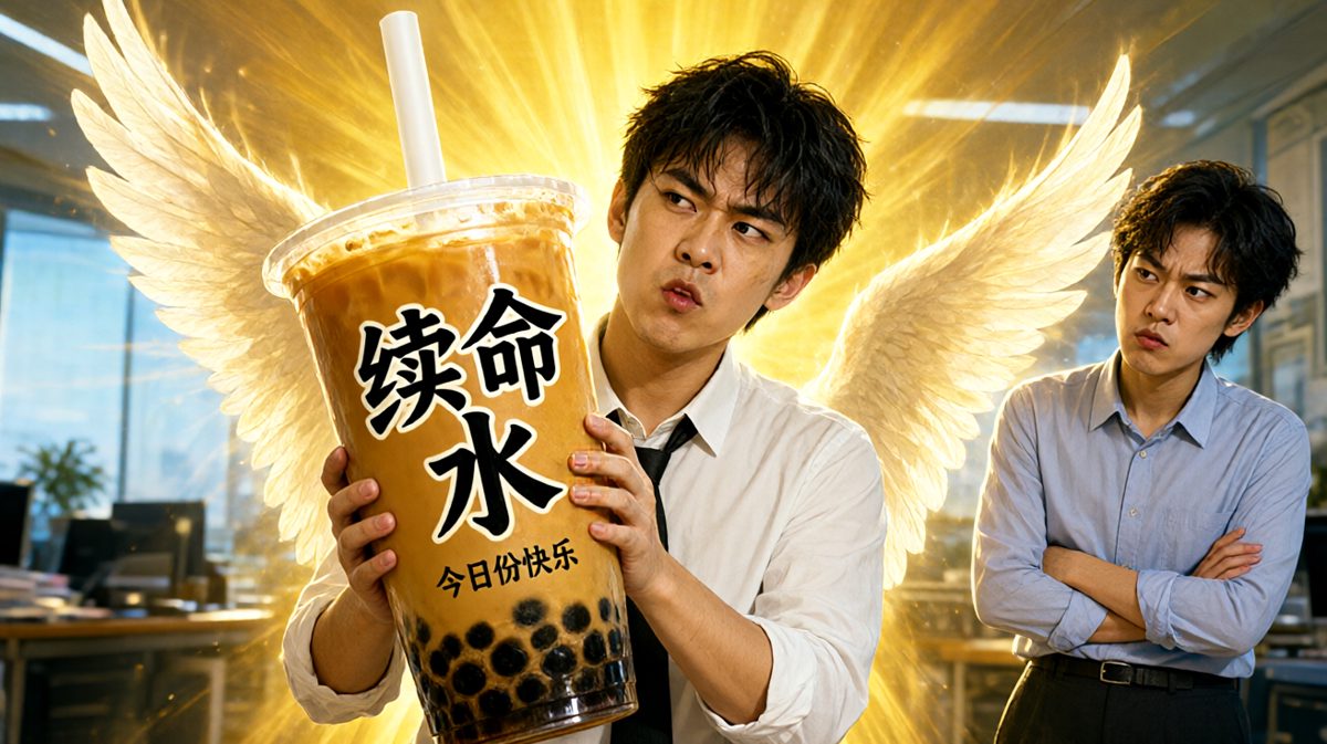 奶茶一下肚，老板画的饼都能咽下去