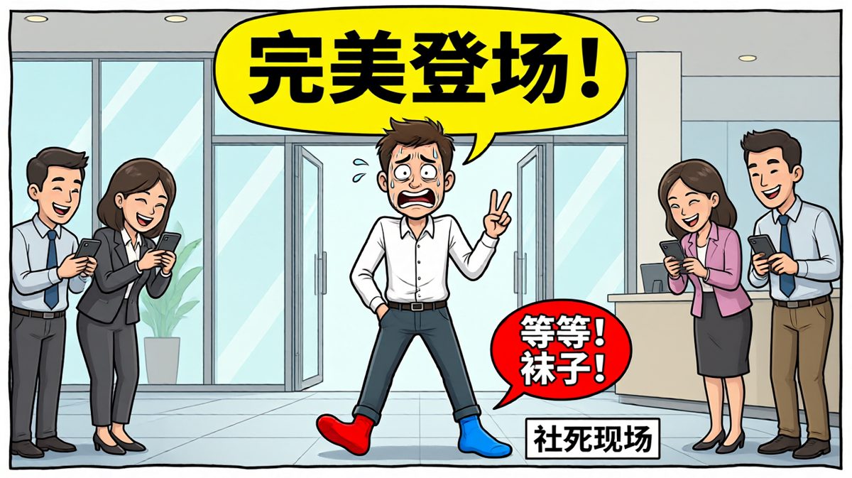 到公司才发现——两只袜子竟然是配对的盲盒。