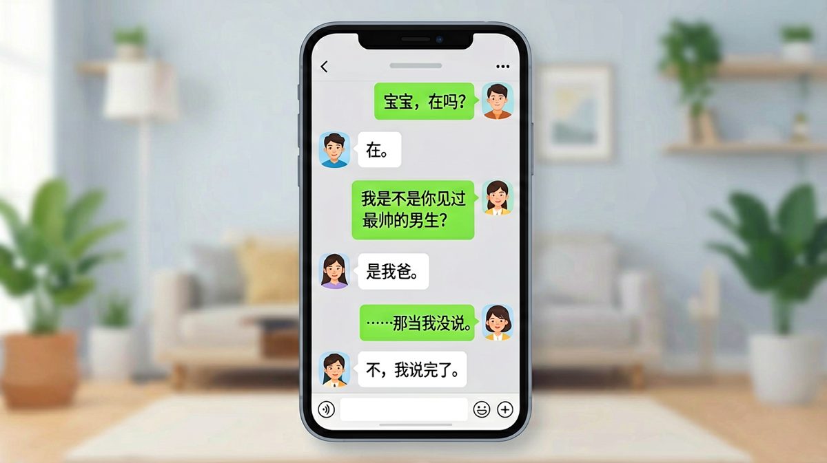 男生夸自己帅，女生一句'是我爸'直接封神。