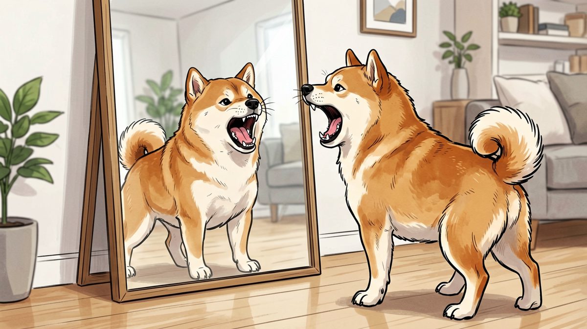 「哪来的家伙！竟敢在我家撒野！」柴犬VS自己
