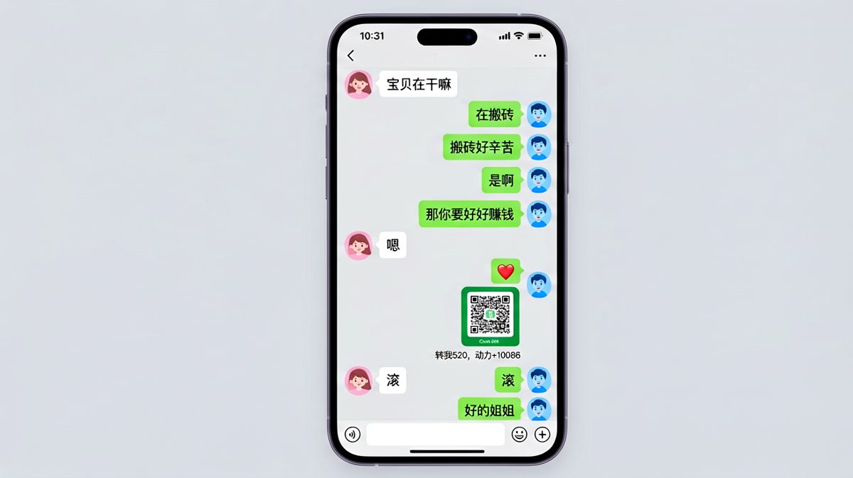 甜言蜜语还没说完就开始要钱