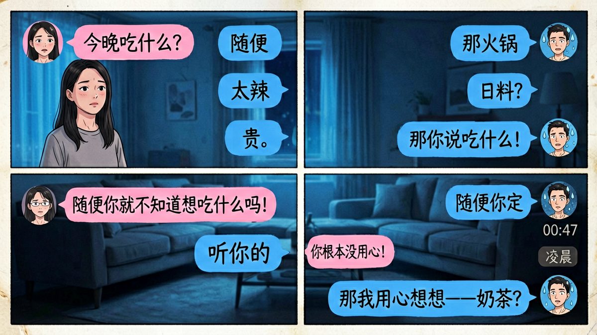「随便」是情侣间最危险的词